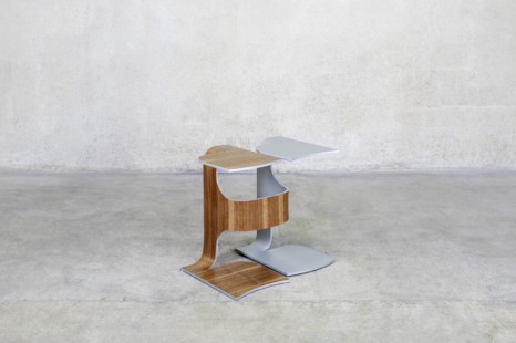 Soft Baroque, Soft Metal Veneer Table, 2020, Friedman Benda