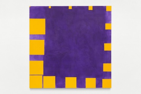 Paul Mogensen, no title (cobalt violet and cadmium yellow, sixteen square progression on the edges), 2019 , Blum & Poe