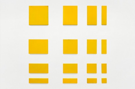 Paul Mogensen, no title (cadmium yellow light, sixteen part separated rectangles), 1973 , Blum & Poe