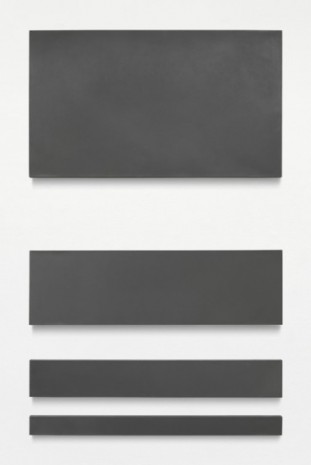 Paul Mogensen, no title (graphite and acrylic lacquer, four rectangles), 1966, Blum & Poe