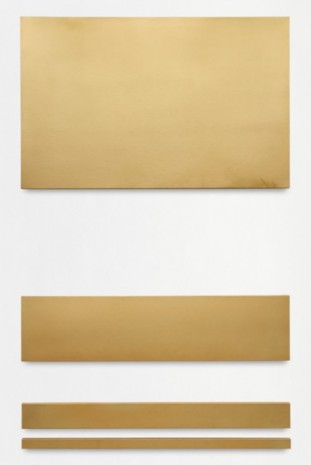 Paul Mogensen, no title (pale gold bronze powder, four rectangles), 1967 , Blum & Poe