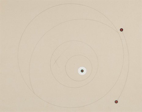 Marlow Moss, Untitled (Red, green and white circles), ca. 1940, The Mayor Gallery