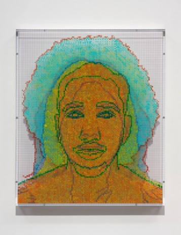 Charles Gaines, Numbers and Faces: Multi-Racial/Ethnic Combinations Series 1: Face #7, Eduardo Soriano-Hewitt (Black/Filipino), 2020 , Hauser & Wirth