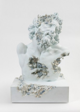 Daniel Arsham, Blue Calcite Eroded Bust of Laocoön, 2020, Perrotin