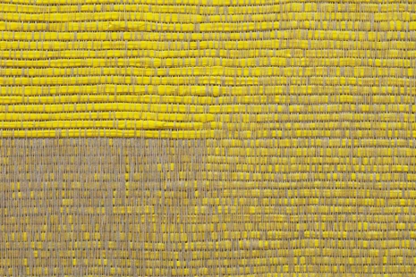 Analia Saban, Woven Angle Gradient as Weft, Cadmium Yellow Medium , 2021 , Tanya Bonakdar Gallery