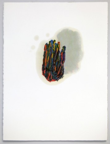 Sarkis, 2018.05.17 Main/Feu en 7 couleurs d’arc-en-ciel, sur 3 feuilles superposées, 2018 , Galerie Nathalie Obadia
