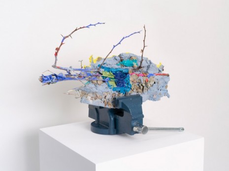 Jessica Stockholder , #777 Clamped Twigs, 2019 , Galerie Nathalie Obadia