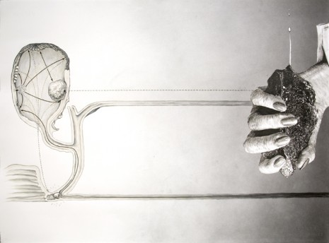 Jim Shaw, Anatomy Weird-ohs (Dripping Coal Hand & Disease Face),  2011 , Praz-Delavallade