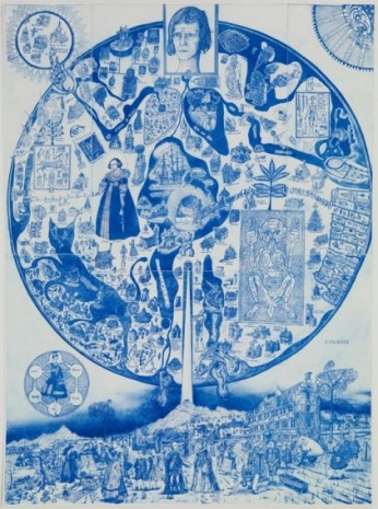Grayson Perry , Map of Nowhere (blue), 2008, Victoria Miro