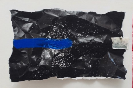 Sarah Sze , Afterimage, Screen with Blue Brush Stroke (Painting in its Archive), 2018, Victoria Miro