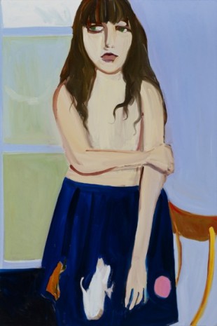 Chantal Joffe , Esme in a Blue Skirt, 2014, Victoria Miro