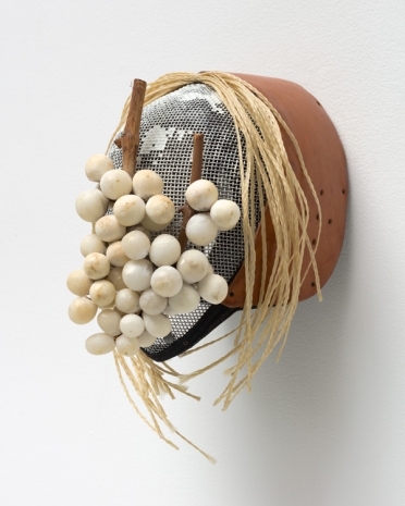 Allison Janae Hamilton, Mask with Braids and Table Grapes, 2021 , Marianne Boesky Gallery
