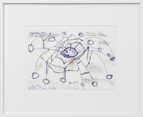 Josef Strau, Drawing for ‘The 13 Hour Cymbal Spiderclock’, 2020 , Galerie Buchholz