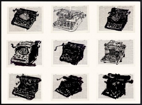William Kentridge, Universal Archive (Nine Typewriters), 2012, Marian Goodman Gallery