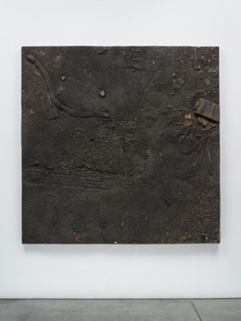 Boyle Family, Study with Tyretrack, Mudcracks and Flattened Exhaustpipe, Lorrypark Series, 1974 , Luhring Augustine