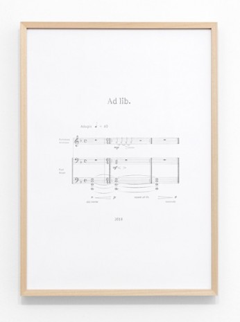 Michele Spanghero, Score (Ad lib. 2018), 2021, Galerie Alberta Pane