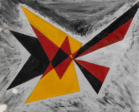 Frank Walter, Untitled (Abstract Triangles Red, Yellow, Black and Silver), n.d., David Zwirner