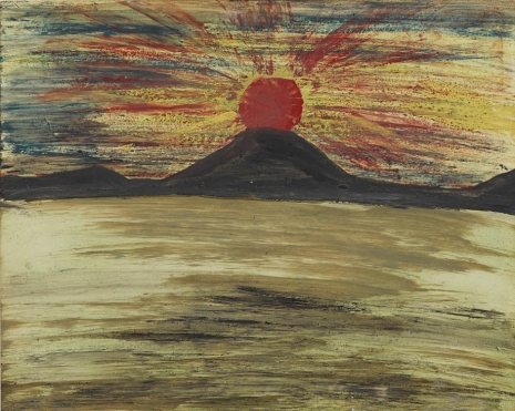 Frank Walter, Untitled (Red sun, black mountain, grey sea), n.d., David Zwirner