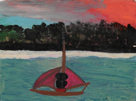 Frank Walter, Untitled (Self-portrait on water with red hurrican sky moving in), n.d., David Zwirner