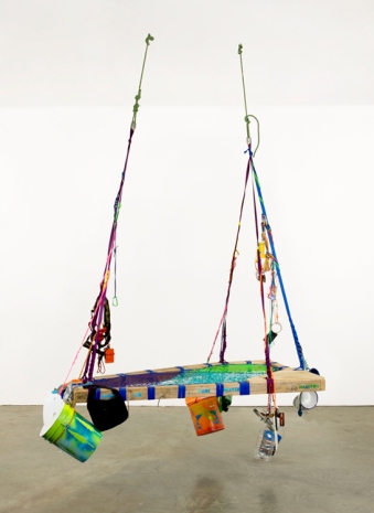 Andrea Bowers , Clean Air Pure Water Healthy Land Tree Sitting Platform for Forest Defense, 2012 , Petzel Gallery