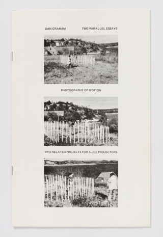 Dan Graham,  Two Parallel Essays: Photographs of Motion / Two Related Projects for Slide Projectors, 1970 , Marian Goodman Gallery