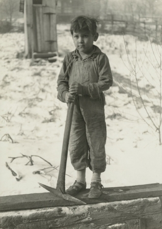 Lewis Hine, Bertha Hollow, Miner's child digging coal from mine refuse. Scott's Run, West Virginia, 1936-37, , Howard Greenberg Gallery