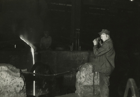 Lewis Hine, In the foundry. Baldwin Locomotive Works. Eddystone, Pennsylvania, March 1937, , Howard Greenberg Gallery