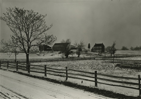 Lewis Hine, Adjoining farms on side road near Petersburg. Lancaster, Pennsylvania, 1936-37 , , Howard Greenberg Gallery
