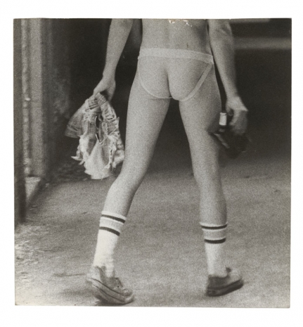 Alvin Baltrop, The Piers (man wearing jockstrap, holding shorts, walking), n.d. (1975-1986) , Galerie Buchholz