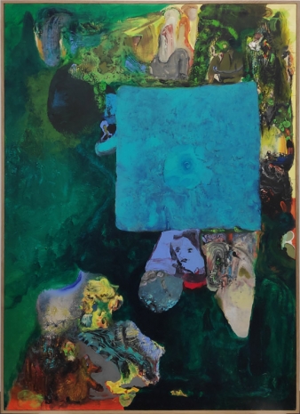 Jorge Queiroz, Blue square, 2021 , Galerie Nathalie Obadia