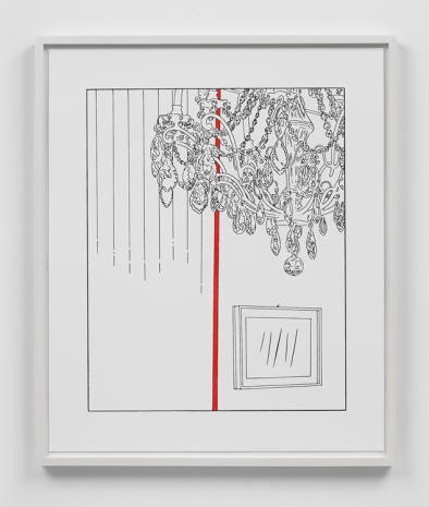 Louise Lawler, Chandelier (traced and painted), Third, 2001/2007/2013/2020 , Metro Pictures