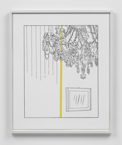 Louise Lawler, Chandelier (traced and painted), Fourth, 2001/2007/2013/2020, Metro Pictures