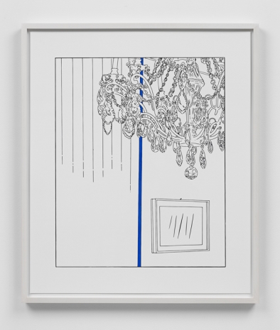 Louise Lawler, Chandelier (traced and painted), Fifth, 2001/2007/2013/2020, Metro Pictures