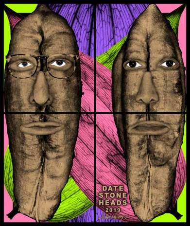 Gilbert & George, DATE STONE HEADS, 2019 , Sprüth Magers