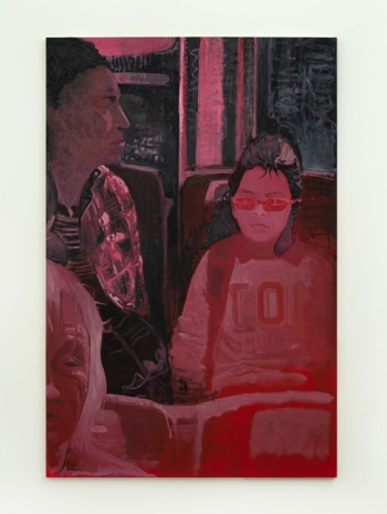 Valentina Liernur, Niña y señora en colectivo (rojo), 2021 , Simon Lee Gallery