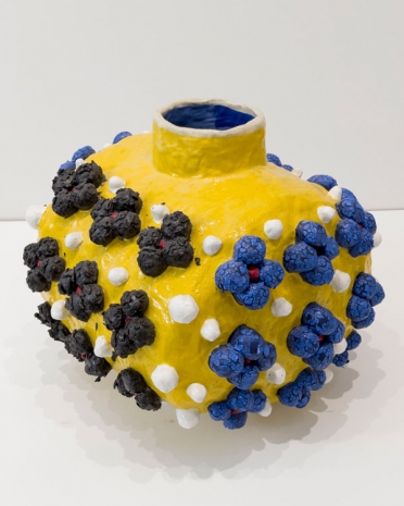 Judy Ledgerwood , Variations on a Square (Yellow, Blue, Black), 2020 , Rhona Hoffman Gallery