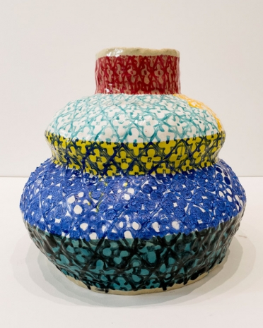 Judy Ledgerwood , Double Gourd (Primary Triad), 2020 , Rhona Hoffman Gallery