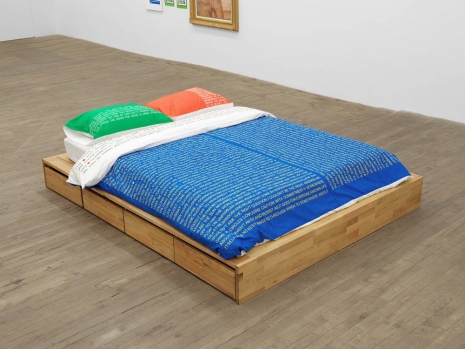 Darren Bader, book (bedding), , Andrew Kreps Gallery