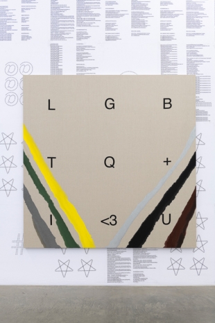 Karl Holmqvist, Untitled (LGBTQ+ Pouredpainting), 2021 , Galerie Neu