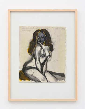 Marlene Dumas , Vandalised Pin-up, 1996    , andriesse ~ eyck gallery