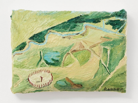 Sophie Barber, the Cahokia mounds, birds eye view, 2021 , Alison Jacques