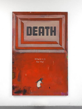 Harland Miller, Death, What’s in it For Me?, 2011, Ingleby Gallery