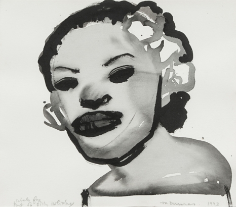 Marlène Dumas , Study for Bust of Billy Holiday, 1993, Monica De Cardenas
