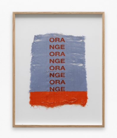 Marie Hazard, L'ORANGE (Fragments d'un discours amoureux, Roland Barthes, 1977), 2021, Galerie Mitterrand