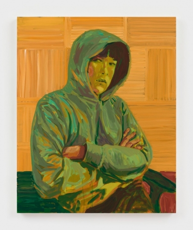 Claire Tabouret, Self-portrait (yellow), 2021 , Almine Rech