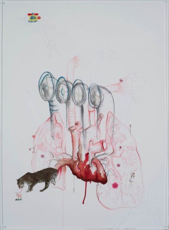 Mithu Sen, Pompidou (and the half digested heart), 2012, Galerie Nathalie Obadia
