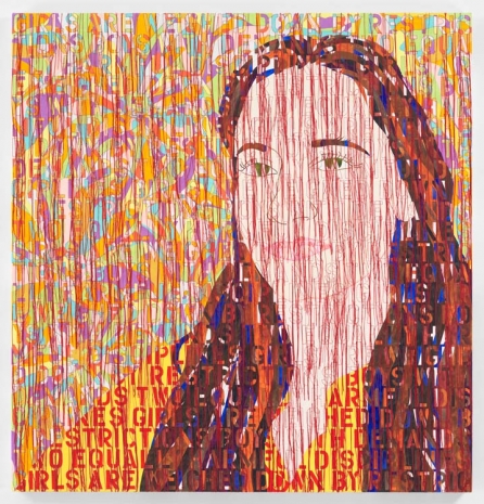 Ghada Amer, Portrait of Nora, 2021 , Marianne Boesky Gallery