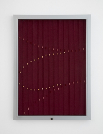Gabriel Kuri, Untitled red dotted lines, 2021, Galleria Franco Noero