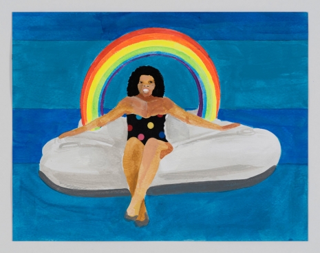 Derrick Adams , Petite Floater 23, 2020 , Rhona Hoffman Gallery