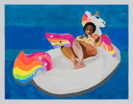 Derrick Adams , Petite Floater 28, 2020 , Rhona Hoffman Gallery